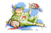 Cartoon: Bacchus (small) by paraistvan tagged bacchus wine god mithology