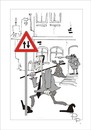 Cartoon: Traffic sign (small) by paraistvan tagged traffic sign it is also way you can ride