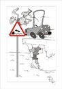 Cartoon: Traffic sign car (small) by paraistvan tagged traffic sign bathing car swimming
