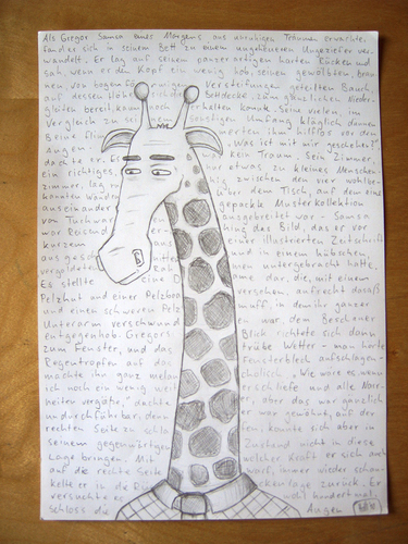 Cartoon: Die Verwandlung (medium) by thomas_hollnack tagged kafka,verwandlung,giraffe