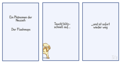 Cartoon: ... (medium) by Tobias Wieland tagged mops,flashmob