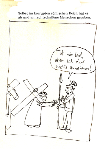 Cartoon: Abgelehnt - Politik und Moral (medium) by Tobias Wieland tagged tobias,wieland,politik,macht,moral,bibel