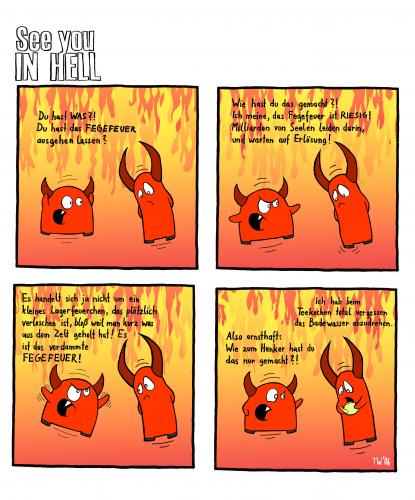 Cartoon: See you in hell (medium) by Tobias Wieland tagged see,you,in,hell,hölle,teufel,religion,fun,funny,humor,humour,