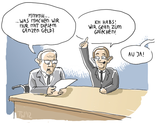 Cartoon: Steuerüberschuß (medium) by Tobias Wieland tagged schäuble,finanzen,steuer,wirtschaft,arbeitslosenquote,finanzministerium,milliarden,überschuss,karikatur,rente,67,steuergeschenke,haushalt,schäuble,finanzen,steuer,wirtschaft,arbeitslosenquote,finanzministerium,milliarden,überschuss,karikatur,rente,67,steuergeschenke,haushalt