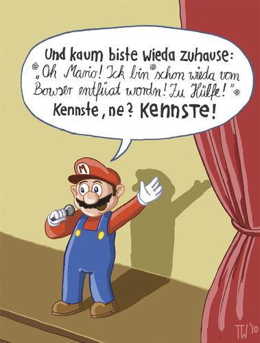 Cartoon: SUPER-MARIO BARTH (medium) by Tobias Wieland tagged super,mario,barth,comedy,stand,up