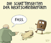Cartoon: Rechtschreibreform (small) by Tobias Wieland tagged fass,rechtschreibung,hund,duden,rechtschreibreform