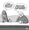 Cartoon: Freispruch (small) by Tobias Wieland tagged ehec,krankheit,gurke,kachelmann,prozess,prozeß,interview,salat,entwarnung,sprosse,ursprung,verdacht,epedemie,gesundheit,bakterium