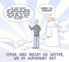 Cartoon: Jobs in heaven (small) by Tobias Wieland tagged steve jobs tod tot krebs apple gestorben trauer mac