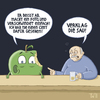 Cartoon: mac attack (small) by Tobias Wieland tagged apple,mac,macintosh,steve,jobs,kneipe,bar,tresen,apfel,logo,plagiat,foto,diebstahl,prozeß,verklagen,klage,bier