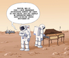 Cartoon: Marsmusik (small) by Tobias Wieland tagged mars nasa raumfahrt curiosity sonde weltraum all sonnensystem astronaut houston planet cembalo musik leben aliens klavier spinett esa