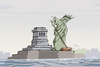 Cartoon: New York räumt auf (small) by Tobias Wieland tagged new,york,usa,sandy,sturm,schaden,milliarden,katastrophe,natur,aufräumarbeiten,kehren,statue,of,liberty,manhattan,karikatur,wahlkampf,obama,bloomberg,romney,hurrikan,hurricane,jersey