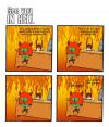 Cartoon: See you in hell (small) by Tobias Wieland tagged see,you,in,hell,hölle,teufel,devil,religion,fun,funny,humor,humour,