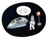 Cartoon: Weltraumverkehrsordnung (small) by Tobias Wieland tagged all,weltall,weltraum,physik,cartoon,wieland,einstein,relativitätstheorie,albert,lichtgeschwindigkeit,zeitreise,zeit,raumschiff,ufo,polizei,verboten,verbot,geschwindigkeit,tempolimit,kontrolle,wissenschaft,kosmos,sterne,raum,astronaut,nasa