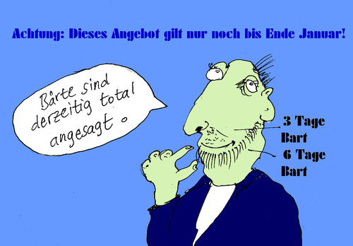 Cartoon: Angesagte Bärte (medium) by Marbez tagged angesagt,bärte,männer