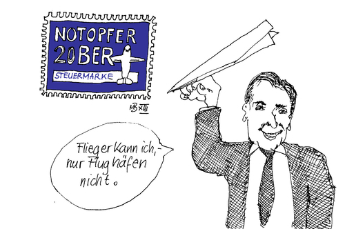 Cartoon: BER Flughafen (medium) by Marbez tagged ber,flughafen