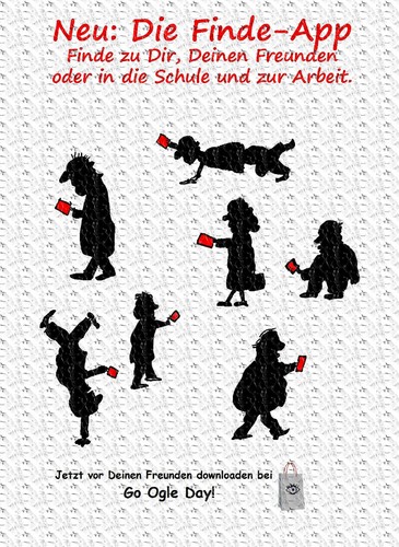 Cartoon: Braucht jeder  Die Finde App. (medium) by Marbez tagged finde,app,doppelklick,muss
