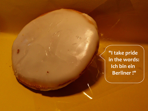 Cartoon: Ich bin ein Berliner (medium) by Marbez tagged amerikaner,berliner,wörter