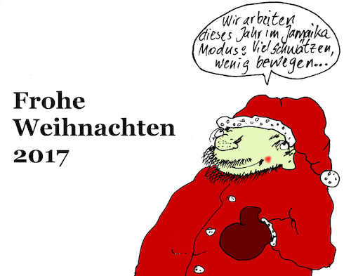 Cartoon: Jamaika Modus (medium) by Marbez tagged jamaika,modus,weihnachten