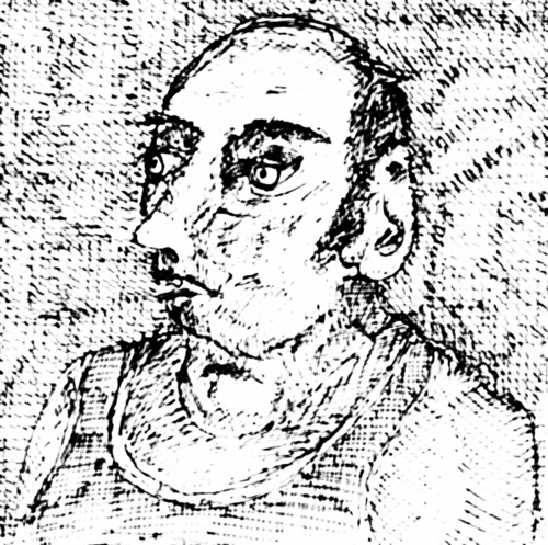 Cartoon: Mann im Unterhemd (medium) by Marbez tagged mann,unterhemd,strichzeichnung