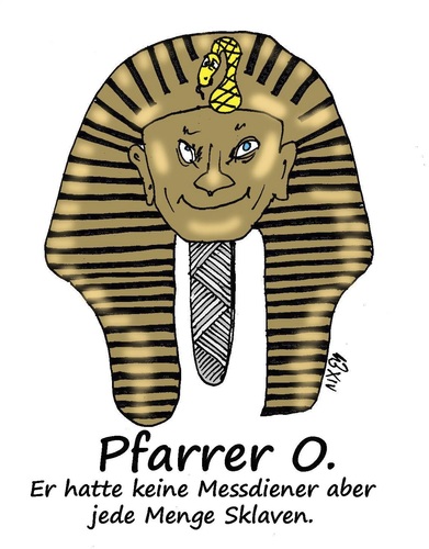 Cartoon: Pfarrer O. (medium) by Marbez tagged sklaven,messdiener,pfarrer