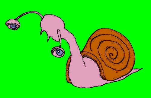 Cartoon: Schnecke auf Öl (medium) by Marbez tagged schnecke,grün