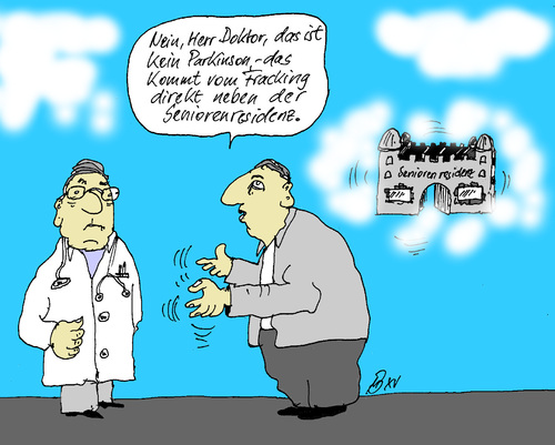 Cartoon: Senioren Fracking (medium) by Marbez tagged fracking,senioren,ruhe