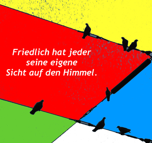 Cartoon: Sicht auf den Himmel (medium) by Marbez tagged himmel,sicht,religion