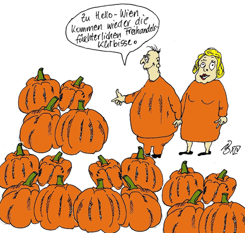 Cartoon: TTIP und Hallo Wien! (medium) by Marbez tagged ttip,kürnbisse,wien