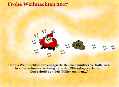 Cartoon: Verlorener Weihnachtsmann (medium) by Marbez tagged weihnachtsmann,geklärt,hilfe