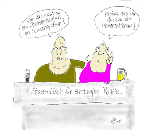 Cartoon: Vermutungen um Pegida (medium) by Marbez tagged pegida,heute,morgen