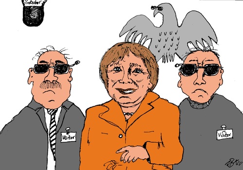 Cartoon: Weitere NSA Spione vermutet. (medium) by Marbez tagged spione,nsa,bundesregierung