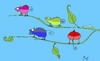 Cartoon: Betriebsausflug Chamäleon (small) by Marbez tagged chamäleon,betriebsausflug