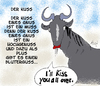 Cartoon: Kuss eines Gnus (small) by Marbez tagged gnus,kuss,hochgenuss