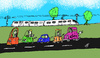 Cartoon: Stau auf der eAutobahn (small) by Marbez tagged stau,eautobahn,emobilität