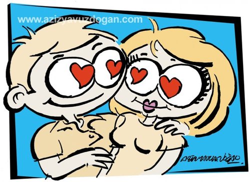 Cartoon: eyes of the heart is a mirror... (medium) by azizyavuzdogan tagged saint,valentine,cartoon,love,eyes,mirror,february,girl,lover,heart,aziz,yavuzdogan,istanbul,turkey,fun