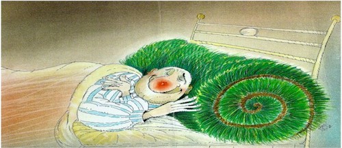Cartoon: Good night and green sleep (medium) by kamil yavuz tagged green,room,sleep,night