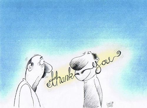 Cartoon: Thanks All (medium) by kamil yavuz tagged mustache,man