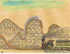 Cartoon: By Train (small) by kamil yavuz tagged train way amusement park