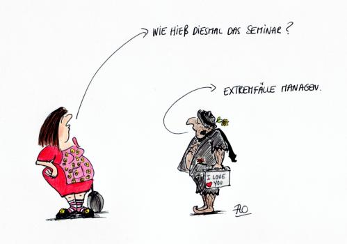 Cartoon: Extremfall-Seminar (medium) by Flo tagged fortbildung,seminar,