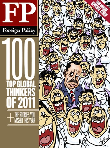 Cartoon: Foreing Policy  Tayyip Erdogan (medium) by Hilmi Simsek tagged foreing,policy,recep,tayyip,erdogan,top,100,global,thinkers,hilmi,simsek,cartoon