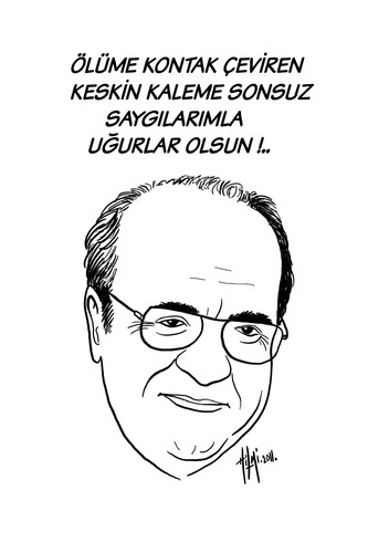Cartoon: Ugur Mumcu (medium) by Hilmi Simsek tagged ugur,mumcu,journalist,terror,assassination,portre,caricature,cartoon,hilmi,simsek,turkey