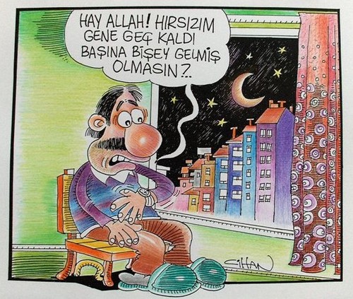 Cartoon: geciken hirsiz (medium) by cihandemirci tagged hirsiz,gece,cihan,demirci,robber