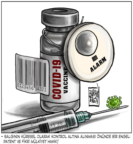 Cartoon: Covid19 Vaccine (medium) by Burak Ergin tagged covid19