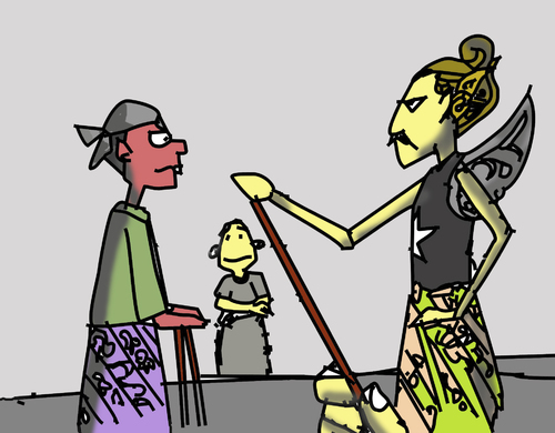 Cartoon: Quite Audience (medium) by yan setiawan tagged wayang,puppet