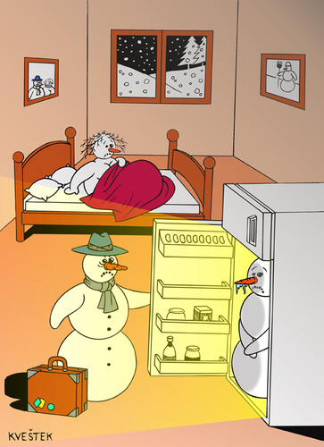 Cartoon: JuraKarikatura 03 (medium) by Jura Karikatura tagged snowmans,jurakarikatura,kvestek