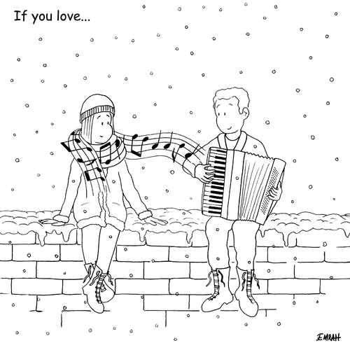 Cartoon: If you love... (medium) by emraharikan tagged love,you,if