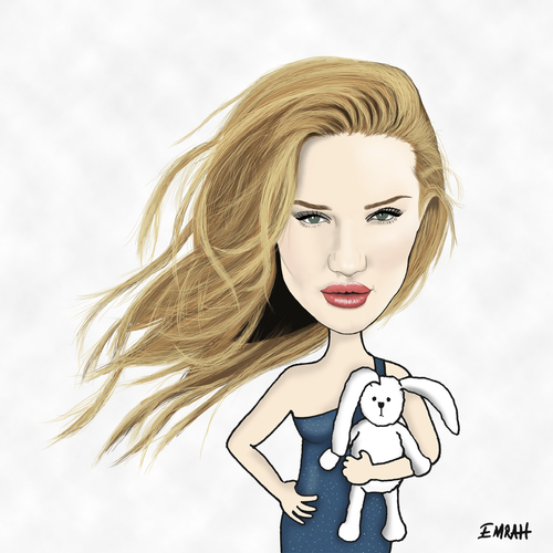 Cartoon: Rosie Huntington Whiteley (medium) by emraharikan tagged rosie,huntington,whiteley