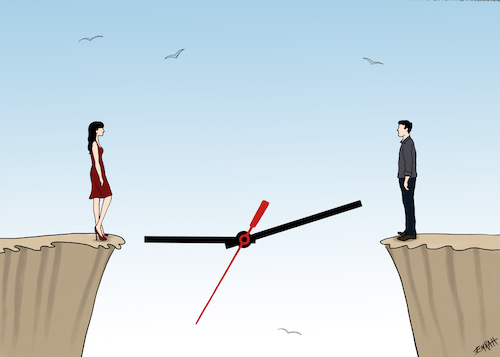 Cartoon: Waiting (medium) by emraharikan tagged waiting,time,love
