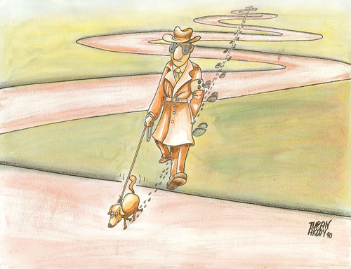 Cartoon: blind (medium) by caricaturan tagged caricaturan