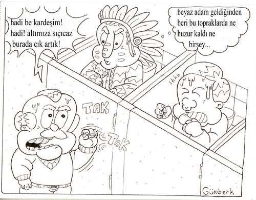 Cartoon: beyaz adam (medium) by gunberk tagged beyaz